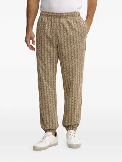 Lacoste Geometric-print Track Pants In Multi