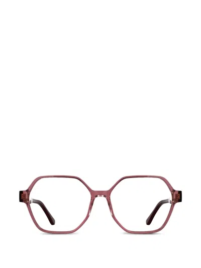 Lacoste Geometric-frame Glasses In Purple