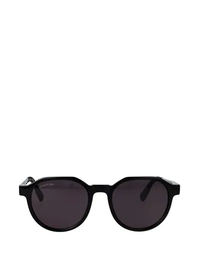 Lacoste Geometric-frame Sunglasses In Black