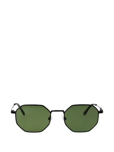 Lacoste Geometric-frame Sunglasses In Black