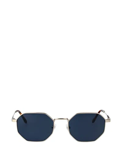 Lacoste Geometric-frame Sunglasses In Silver