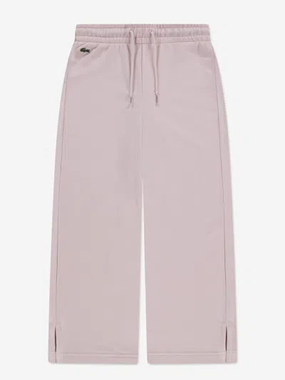 Lacoste Babies'  Girls Logo Joggers In Pink