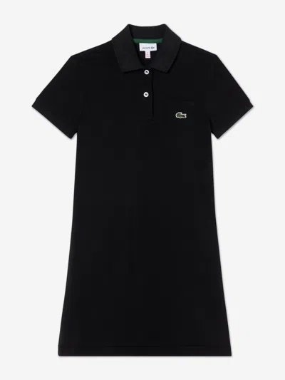 Lacoste Babies'  Girls Logo Pocket Polo Dress In Blue