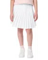 Lacoste Girls' Logo Sport Pleated Skirt - Big Kid In White