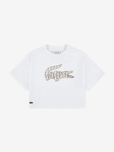 Lacoste Babies'  Girls Monogram T-shirt In White