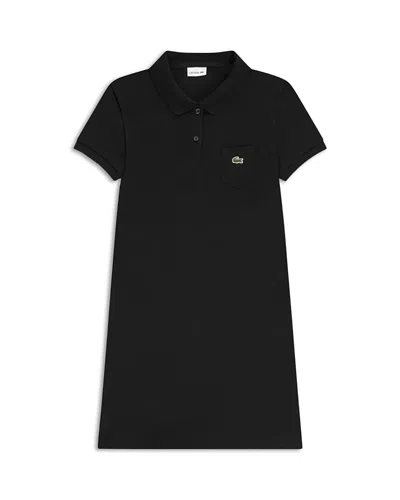 Lacoste Girls' Pique Dress - Big Kid In Black
