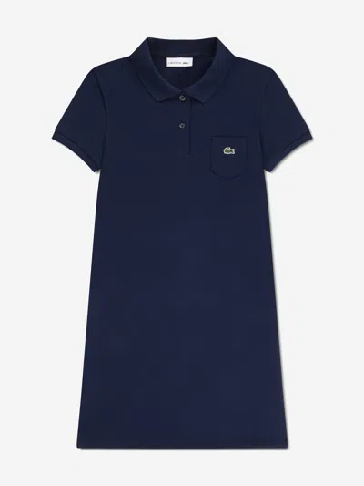 Lacoste Babies'  Girls Pique Polo Dress In Black