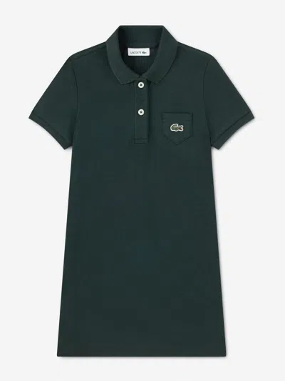Lacoste Babies'  Girls Pique Polo Dress In Black