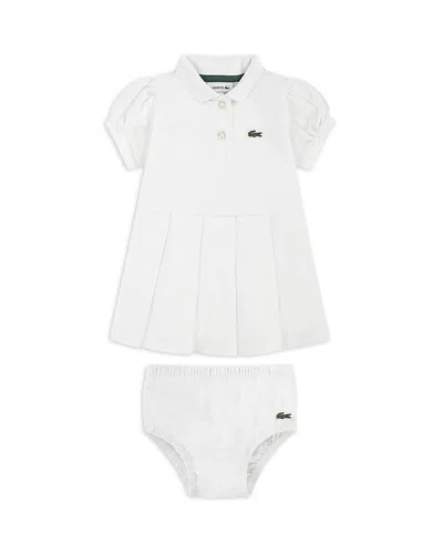 Lacoste Kids' Girls' Pleated Dress - Baby In White