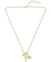 Lacoste Gold-tone Umpire Green Crocodile Pendant Necklace, 23-2/3" + X" Extender In Gold