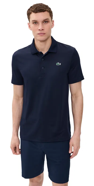 Lacoste Golf Performance Polo Navy In Blue