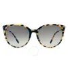 Lacoste Gradient Grey Cat Eye Ladies Sunglasses L928s 214 56 In Grey / Yellow