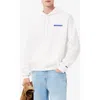 Lacoste Graphic Hoodie Sweatshirt In White