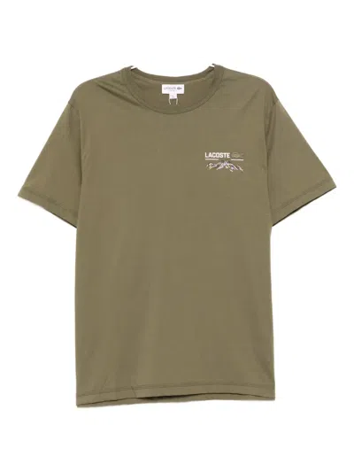 Lacoste Graphic-print Cotton T-shirt In Multi