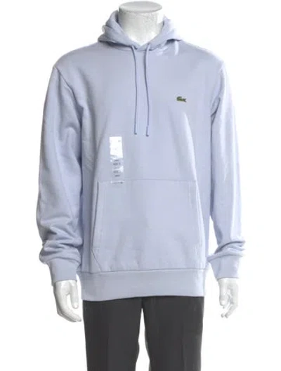 Pre-owned Lacoste Graphic Print Crew Neck Hoodie In Blue