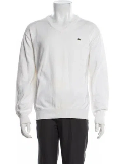 Pre-owned Lacoste Graphic Print Jacket In White