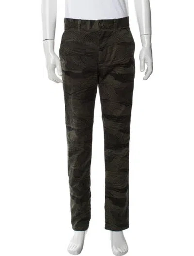 Pre-owned Lacoste Graphic Print Pants In Green