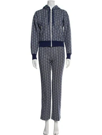 Pre-owned Lacoste Graphic Print Pantsuit In Blue