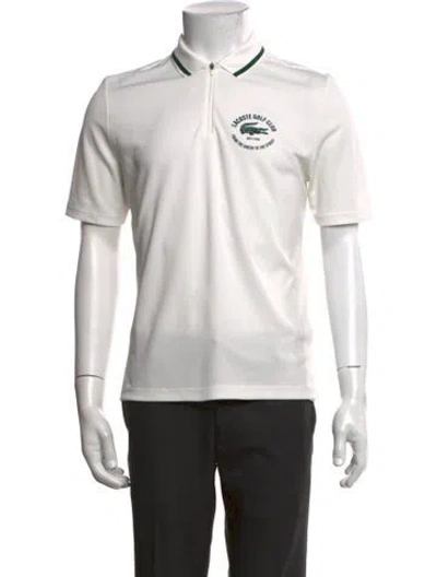 Pre-owned Lacoste Graphic Print Short Sleeve In White
