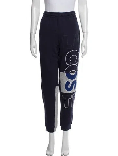 Pre-owned Lacoste Graphic Print Sweatpants W/ Tags In Blue