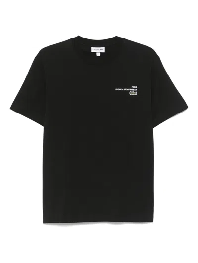 Lacoste Graphic-print T-shirt In Black