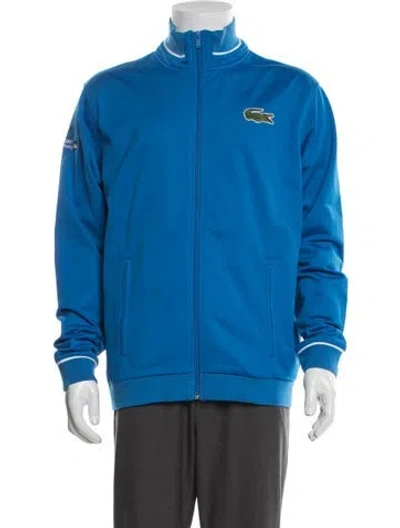Pre-owned Lacoste Graphic Print Windbreaker In Blue