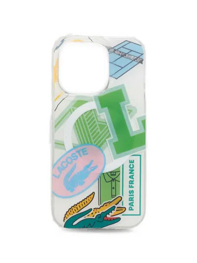 Lacoste Graphic-print Iphone 15 Pro Case In Multi