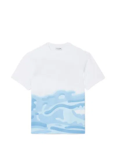 Lacoste Printed Cotton T-shirt In Multi