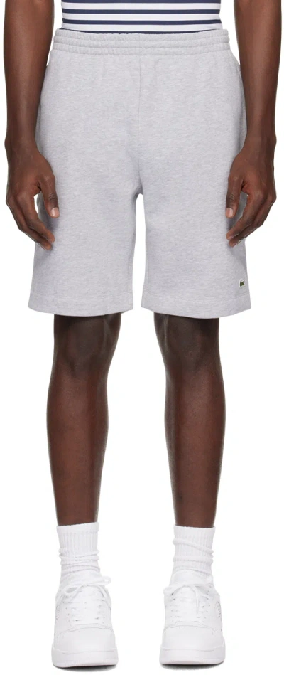 Lacoste Gray Jogger Shorts In Cca Silver