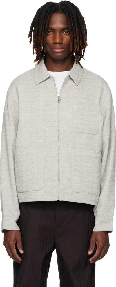 Lacoste Gray Short Textured Jacket