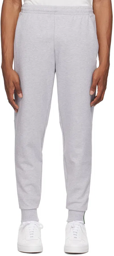 Lacoste Gray Slim-fit Sweatpants In Silver Chine