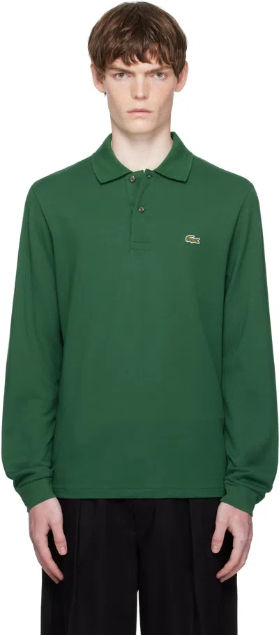 Lacoste Green Classic Fit Long Sleeve L.12.12 Polo