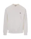 Lacoste Green Classic Soft Sweatshirt In White