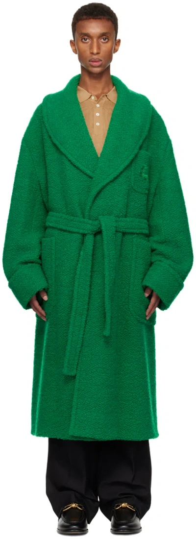 Lacoste Green Oversized Coat In Ldm