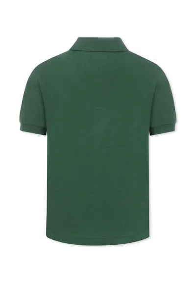 Lacoste Kids' Green Polo For Boy Shirt With Crocodile