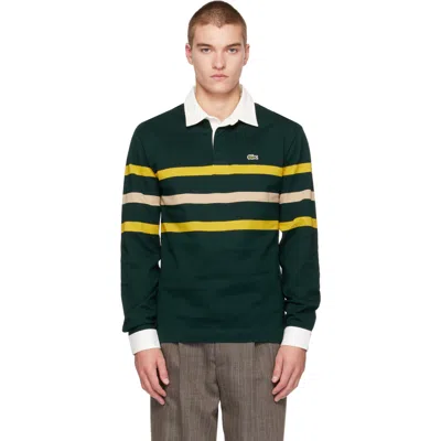 Lacoste Cotton Stripe Rugby Polo Shirt In Multi
