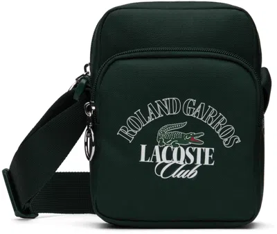 Lacoste Green Roland Garros Edition Mini Bag In Print Rg Sinople