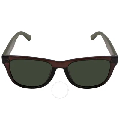 Lacoste Green Square Unisex Sunglasses L734s/52 In Brown