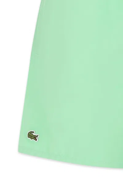Lacoste Kids' Green Swim Shorts For Boy With Crocodile