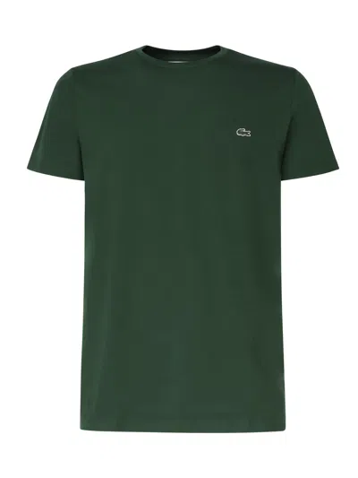 Lacoste Green T-shirt In Cotton Jersey