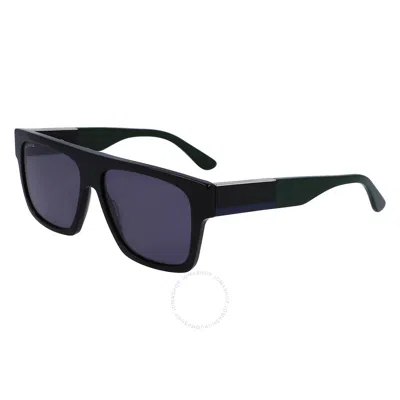 Lacoste Grey Browline Men's Sunglasses L984s 001 57 In Blue