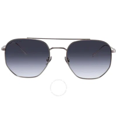 Lacoste Grey Gradient Navigator Unisex Sunglasses L210s 028 54 In Blue