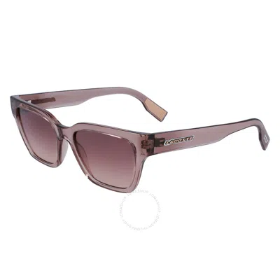 Lacoste Grey Gradient Rectangular Ladies Sunglasses L6002s 035 53 In Pink