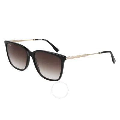 Lacoste Grey Gradient Square Ladies Sunglasses L6016s 001 57 In Brown