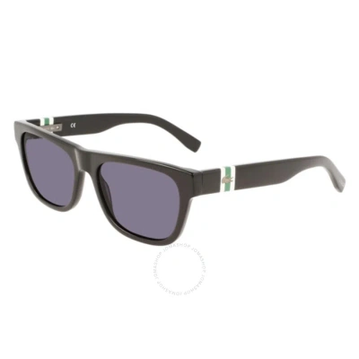 Lacoste Grey Rectangular Men's Sunglasses L979s 001 56 In Black / Grey
