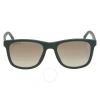 Lacoste Grey Rectangular Unisex Sunglasses L929se 315 53 In Green / Grey