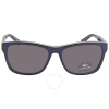 LACOSTE LACOSTE GREY SQUARE UNISEX SUNGLASSES L683S 414 55