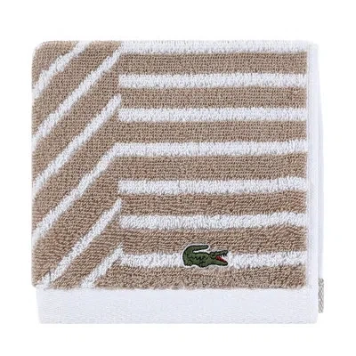 Lacoste Guethary 100% Cotton Towels In Sand