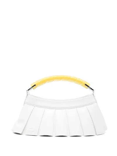 Lacoste H Lenglen Pleated Tote Bag In White