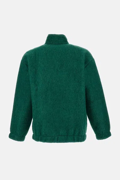 Lacoste Kangaroo Pocket Logo Sweater In Green